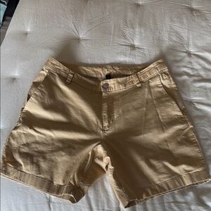 lululemon athletica Tan Flat Front Men Shorts